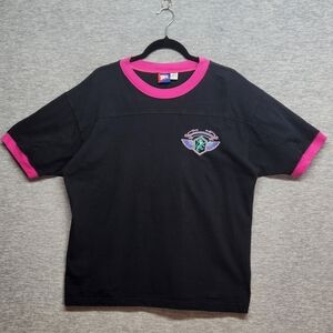 Vintage 80s Tail Crewneck Tee Mens LG Embroidered lion shield Streetwear Grunge